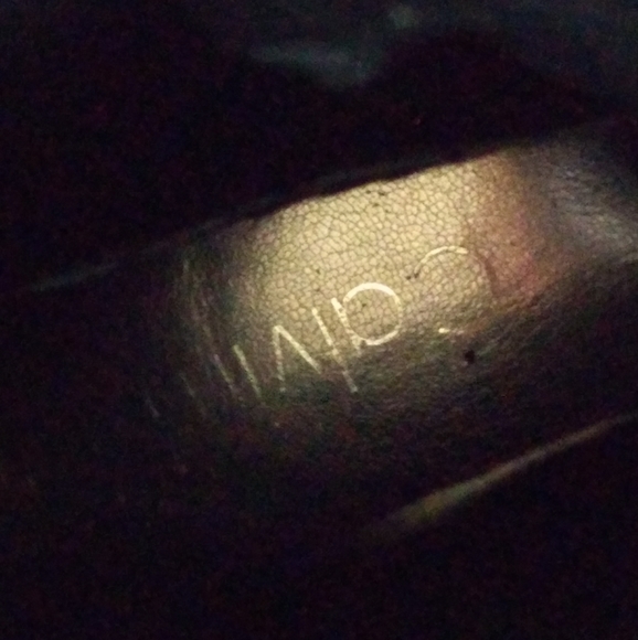 Calvin Klein Hannah Blk Leather Wrap-around Tie Flared Top Heeled Booties - Picture 14 of 16